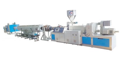 Large-caliber UPVC pipe material production line
